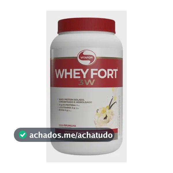 Whey Fort 3w Baunilha 900g Vitafor Baunilha