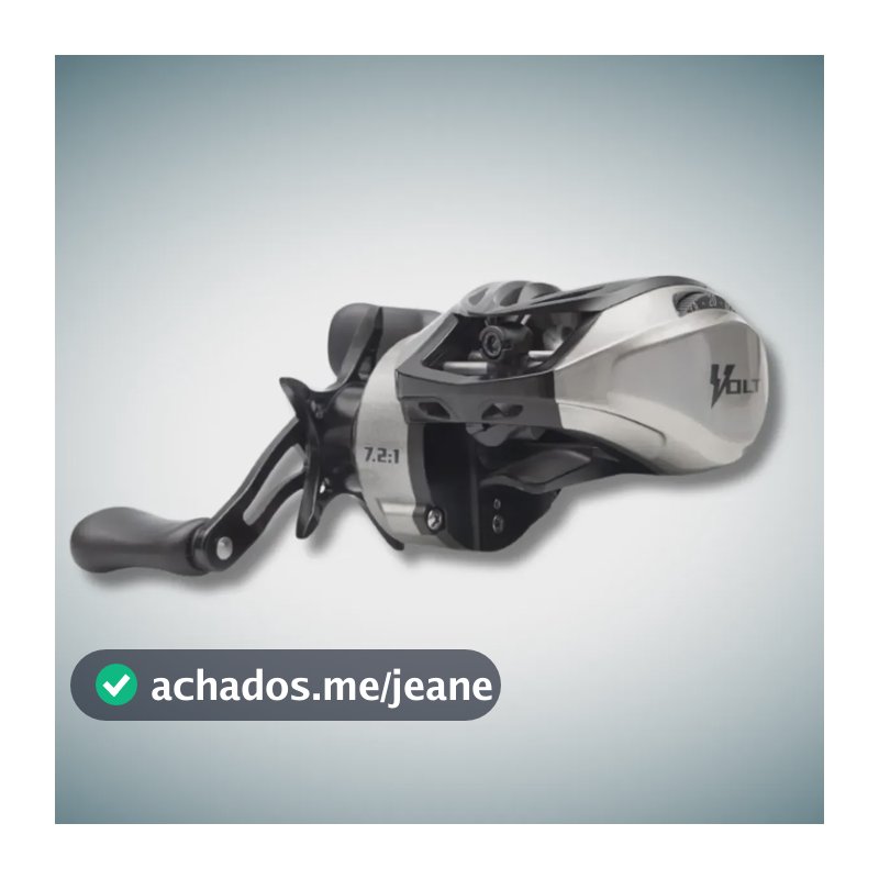 Carretilha Volt 7rol Drag 5kg Tucunaré Traira Isca Artificia Prateado Esquerdo