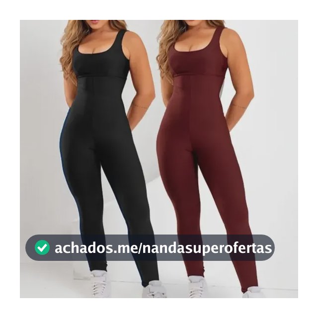 Kit 2 Macacão Longo Run Fitness Academia Bojo Removível