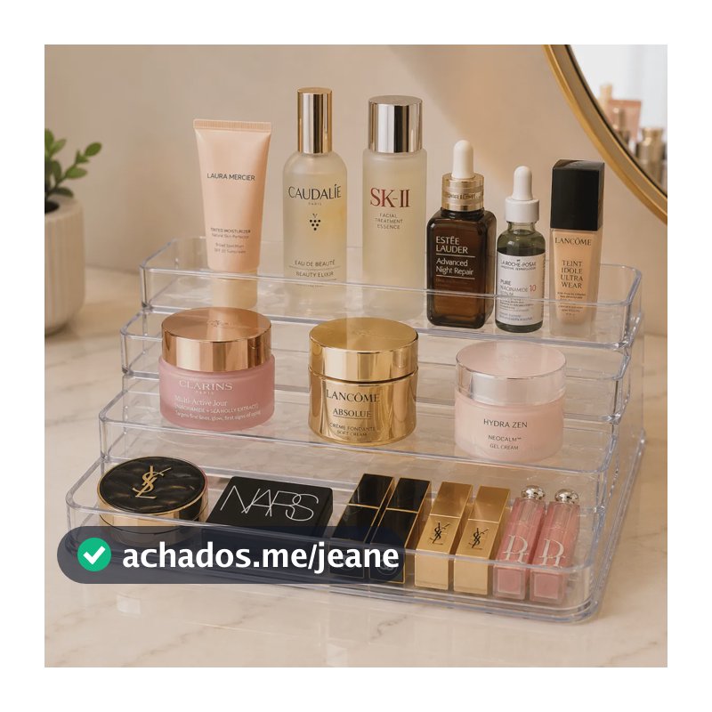 Organizador Perfumes Acrílico Multinível Maquiagem Cosmético Transparente
