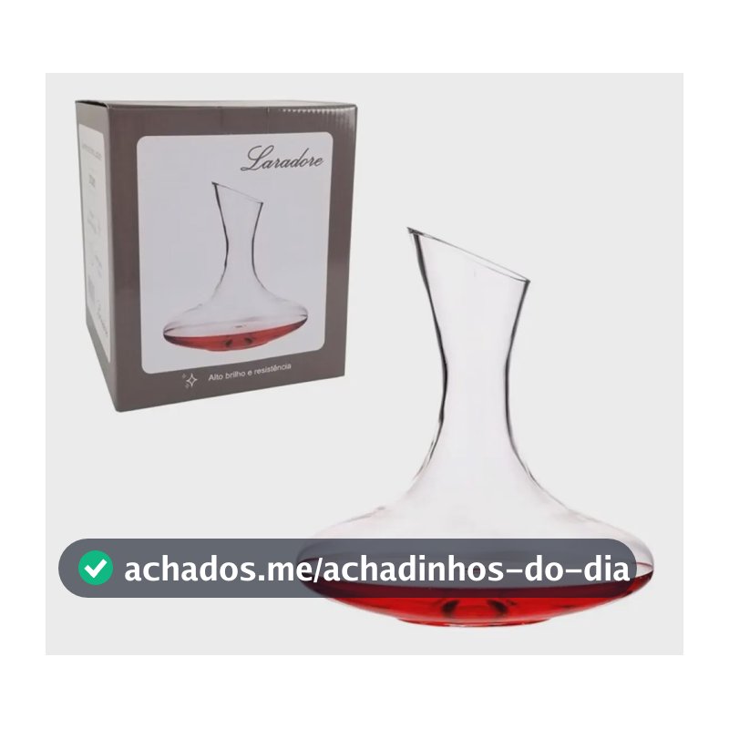 Decanter Em Cristal - Decantador Aerador De Vinho 1,6 Litro