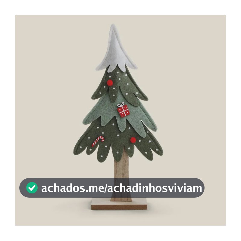 Adorno Tree Magic Madeira 31,5cm - A\casa