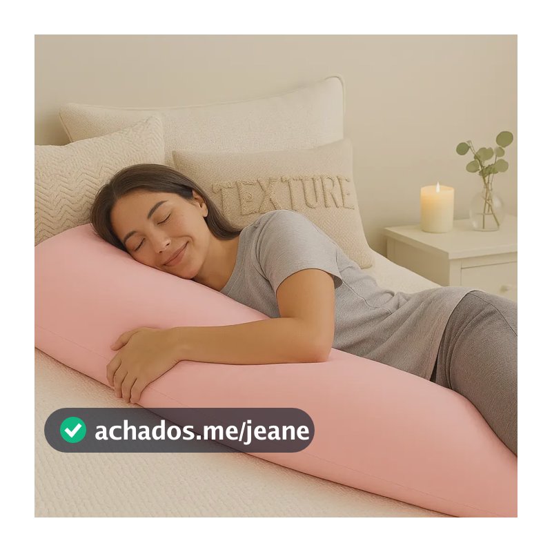 Fronha Para Travesseiro De Corpo 100% Algodão Percal 200 Rosa