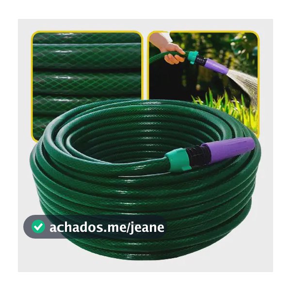 Mangueira Jardim Verde Trançada 15m E Flexível 15 Metros