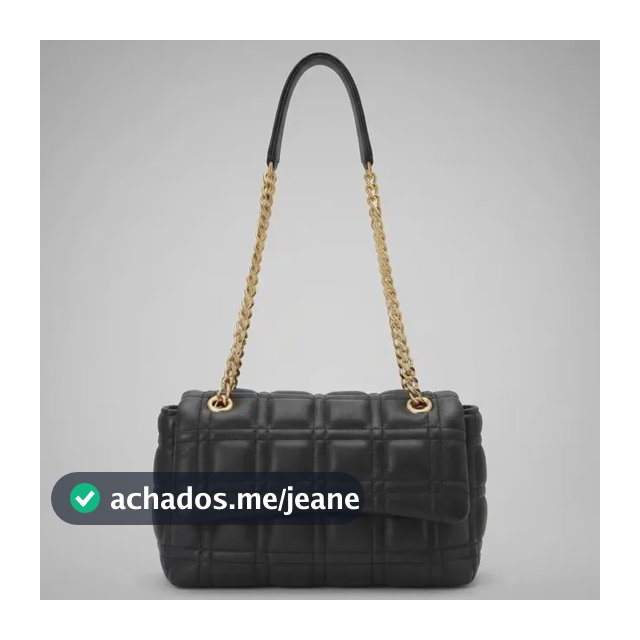 Bolsa Shoulder Bag Colcci Feminina Poliuretano 090.01.12196 Preto Liso Ouro Dourado