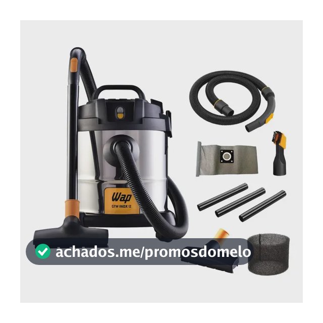 Aspirador De Pó E Água Wap Gtw Inox 12 1400w 127v Q11 Aço Inoxidável/preto/amar