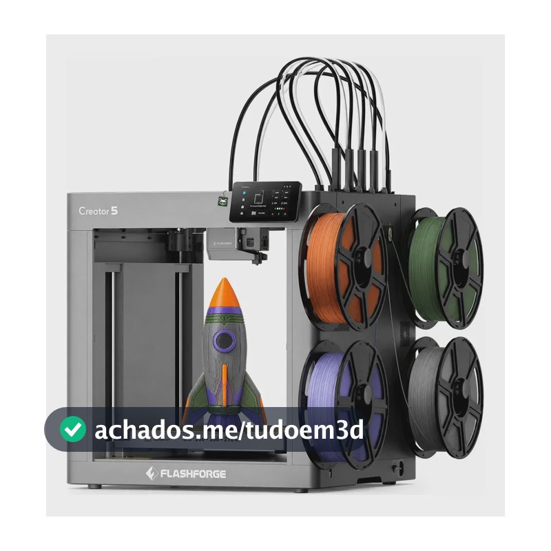 Impressora 3d Creator 5 Multicolorida 4 Bicos Fdm Flashforge