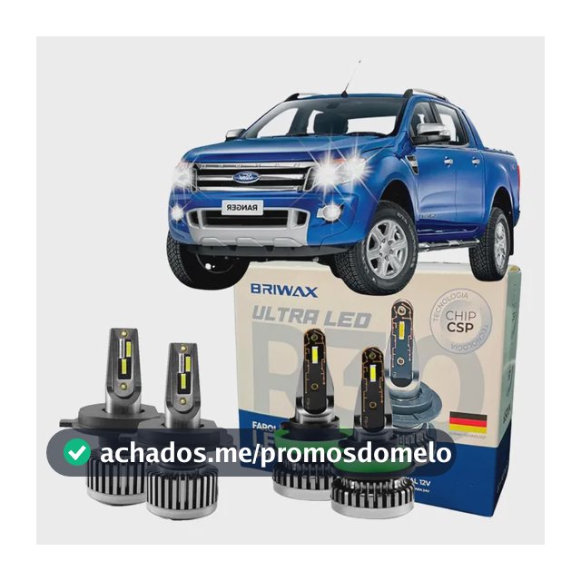 Kit Lampada De Led R30 P/ Farol Ford Ranger 2014 2015 2016