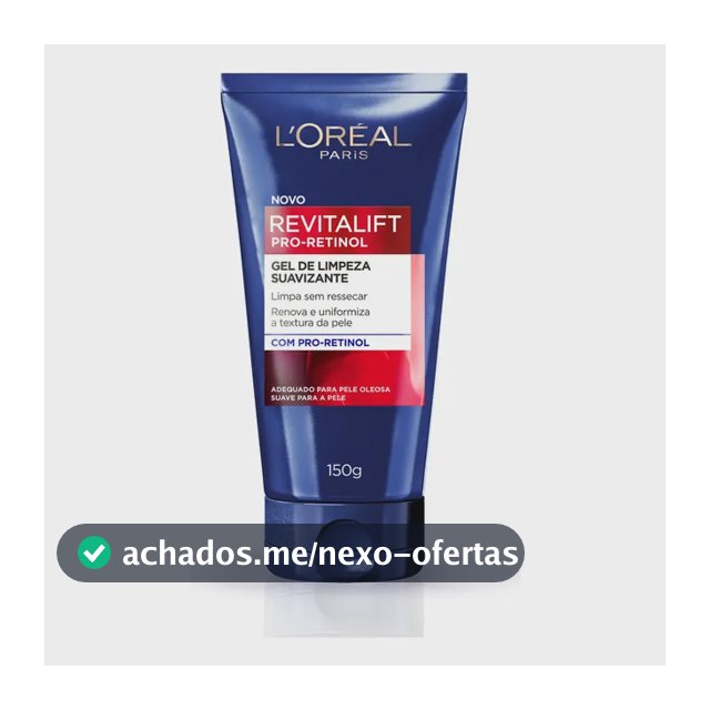 L'Oréal Paris Gel de Limpeza Facial Suavizante com Pro-Retinol Revitalift, 150g