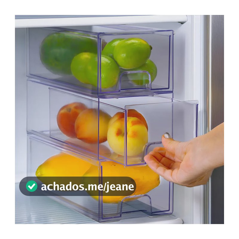 Kit 3 Organizador De Geladeira 3,5l Gaveta Acrílico Multiuso Transparente
