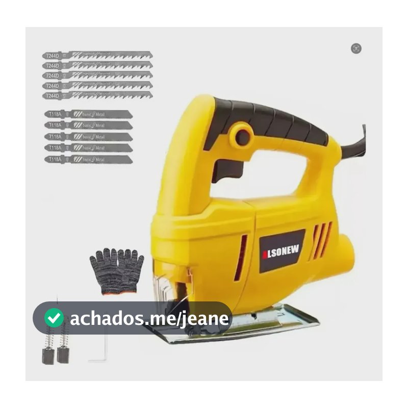 ALSONEW Conjunto De Serras De Corte Elétricas Com Acessórios，Amarelo