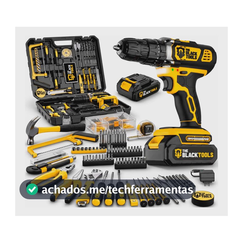 Furadeira De Impacto 21v A Bateria Com Maleta Amarelo E Preto 127/220v