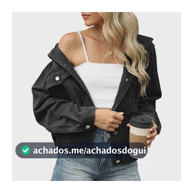 Casaco Jeans Solto, Estilo Namorado Feminino, Outono