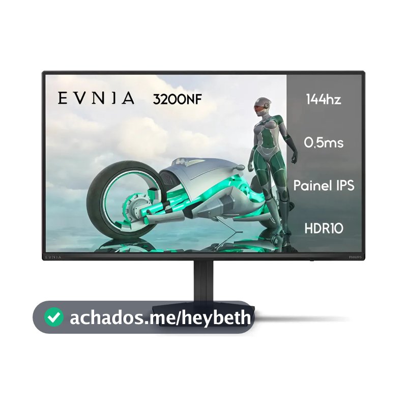 Monitor Gamer Phillips 24 Evnia Ips 144hz 0.5ms Wide Fullhd Preto 127/220v