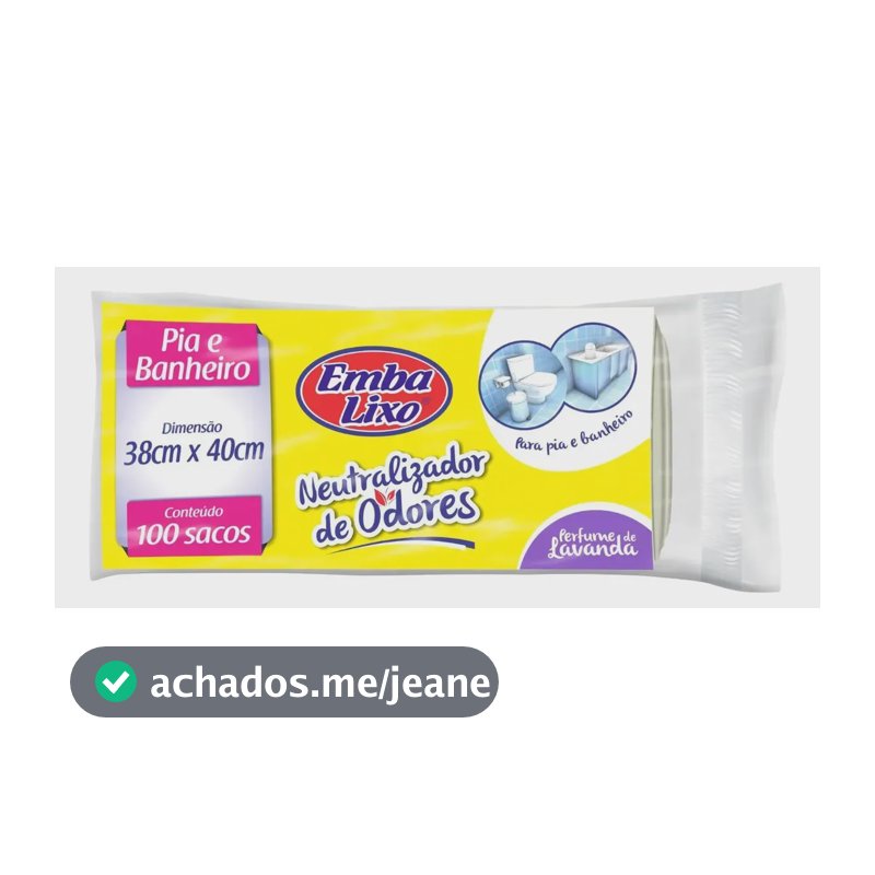 Saco de Lixo Embalixo 10 L Lavanda com 100 Unidades