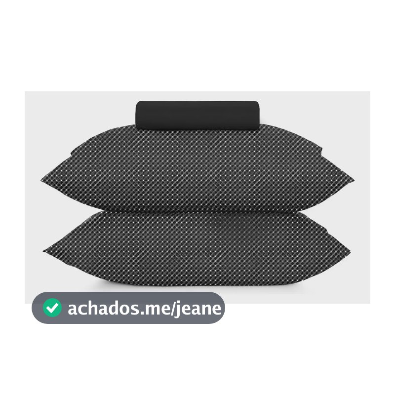 Jogo De Cama King Slim Organic Lençol Anti-pilling Altenburg Preto Geométrico