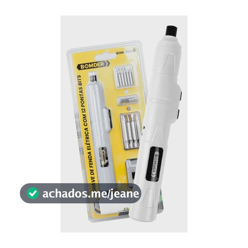 Chave De Fenda Elétrica Recarregável Parafusadeira 11 Bits