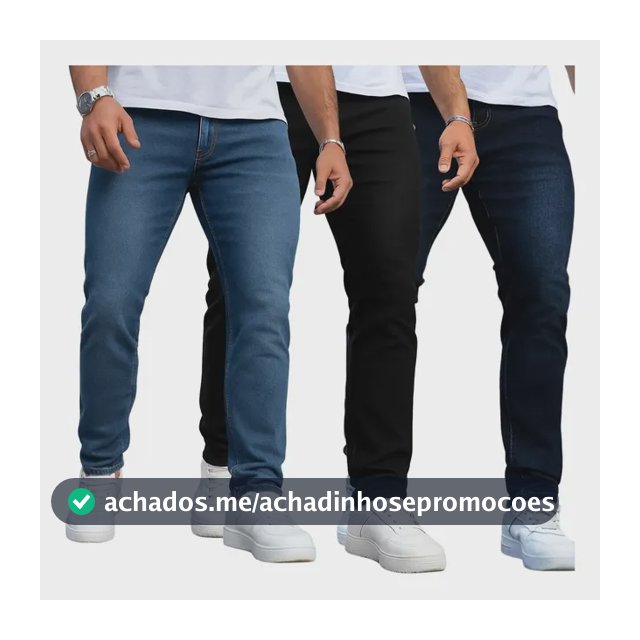 Kit 3 Calça Jeans Masculina Skinny Promoção Black Friday