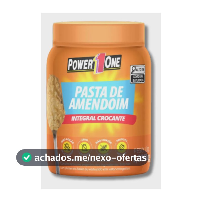 Pasta de Amendoim Integral Power One 1kg Vegana Sem Glúten