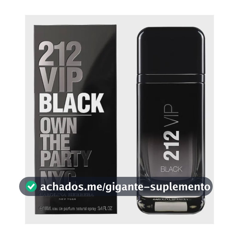 Perfume 212 Vip Black 200 Ml Carolina Herrera Edp Masculino