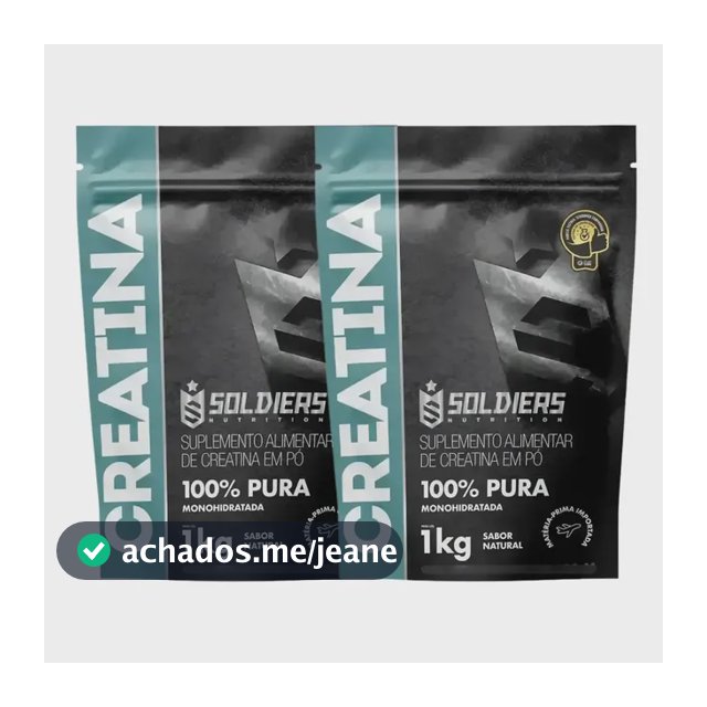 Creatina Soldiers Nutrition em pó Sem sabor x 1kg 2 un