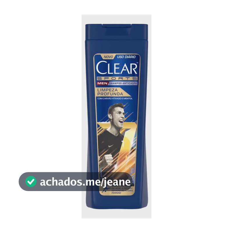 Shampoo Anticaspa Clear Men Sports Cristiano Ronaldo Limpeza Profunda 400 ml
