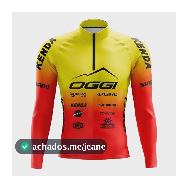 Camisa Ciclismo/camiseta  Oggi Amarela  Manga Longa Mtb 107