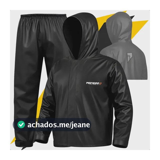 Capa De Chuva Roupa Conjunto Motoqueiro Pvc Emborrachada Reforçada Com Capuz Motoboy Ciclista Moto Impermeável Pioneira