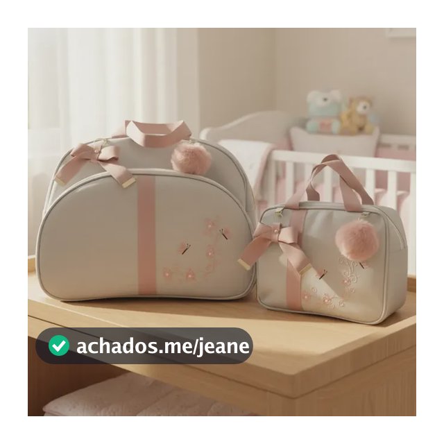 Kit Bolsa Mala Maternidade G E P 2 Peças Menino Menina