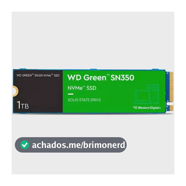 Ssd 1tb Western Digital Green Sn350 Nvme, Gen3, M.2 2280 Azul