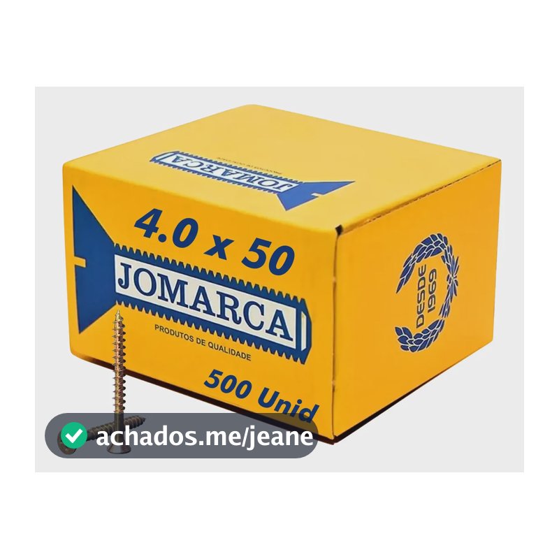 Parafuso Madeira 4,0 X 50mm Philips Cabeça Chata 500 Peças