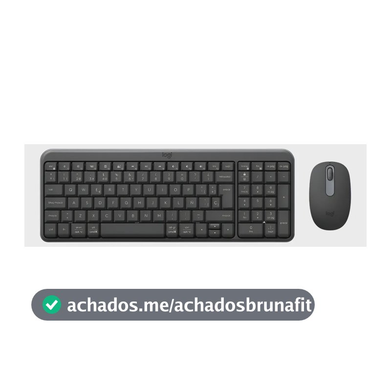Teclado e mouse Bluetooth Logitech Mk250 Teclado preto preto