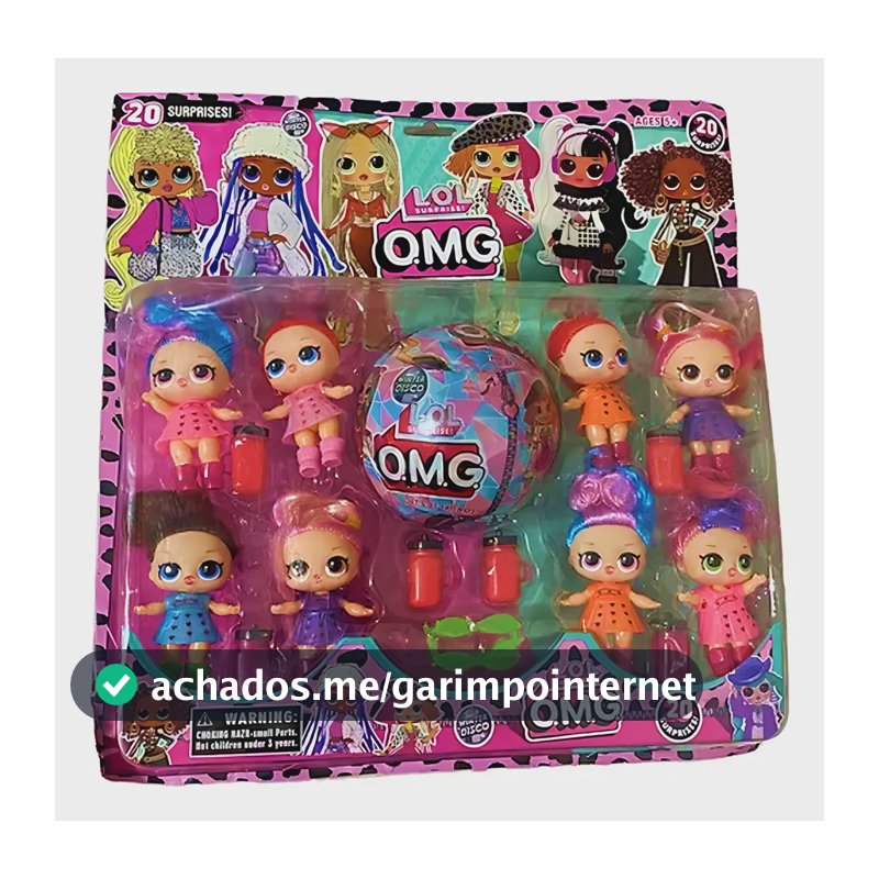 Kit Lol 8 Bonecas Acessórios Óculos Mamadeira /ball Surpresa