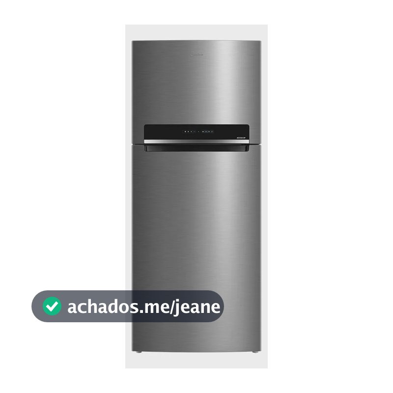 Geladeira Frost Free Duplex 473l Inverter Cor Inox Midea Cinza-escuro 127v