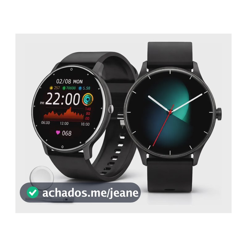 Relógio Inteligente Smartwatch Redondo Peje Gps Strava Origi Preto Mesh