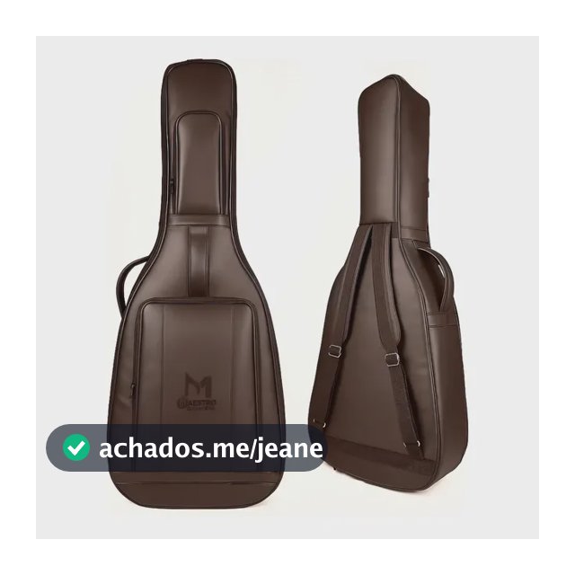 Bag Luxo Para Violão 100% Em Couro Ecológico Acolchoada Ce