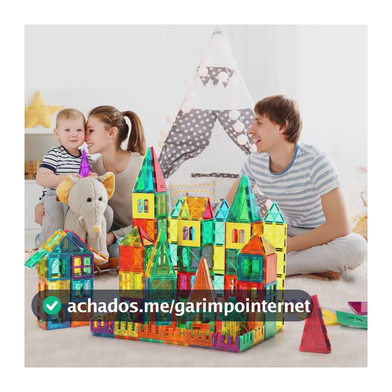 Brastoy Blocos Magnéticos 130 Peças Brinquedo Educativo 130