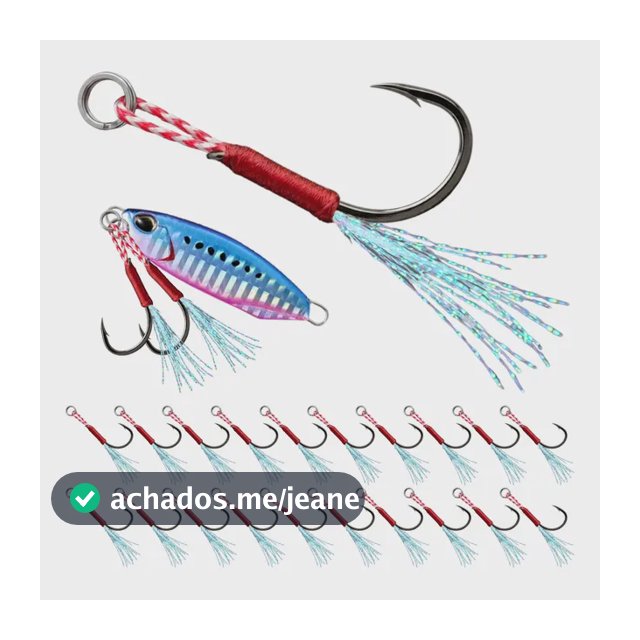 Kit 20 Anzol Suporte Hook Micro Jig Jumping Robalo Tucunaré