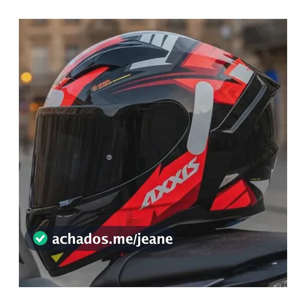 Capacete Axxis Segment Magnum B5 Preto Vermelho Fechado