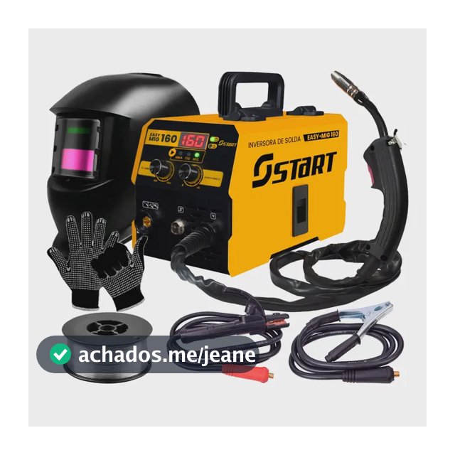 Maquina Inversora Solda Mig 160a 3 Em 1 Tig Lift Acessórios Amarelo 220v