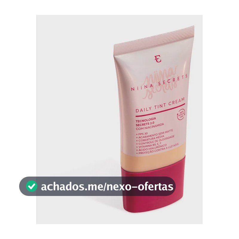 Base Líquida Cor 03 Daily Tint Cream Niina Secrets 25ml Claro