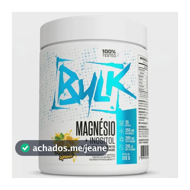 Magnésio Inositol (melatonina Glicina Taurina Triptofano) 210g - Bulk Nutrition