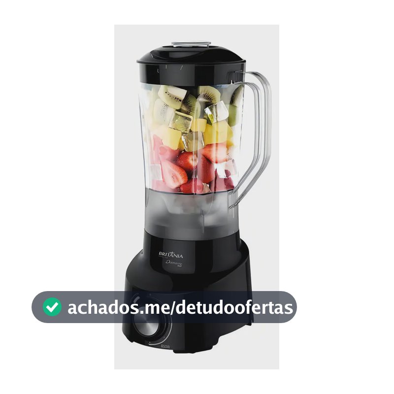 Liquidificador Diamante 800 Pt Britânia 4 Velocidades Cor Preto