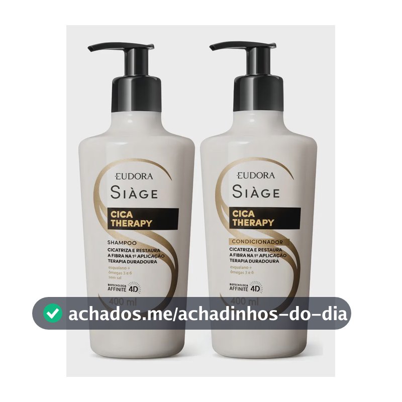 Combo Eudora Siàge Cica-therapy: Shampoo 400ml + Condicionador 400ml
