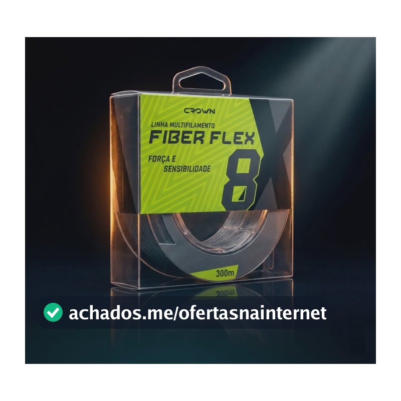 Linha Multifilamento De Pesca 300 Metros - Fiber Flex 8 Fios Cáqui 0.28mm