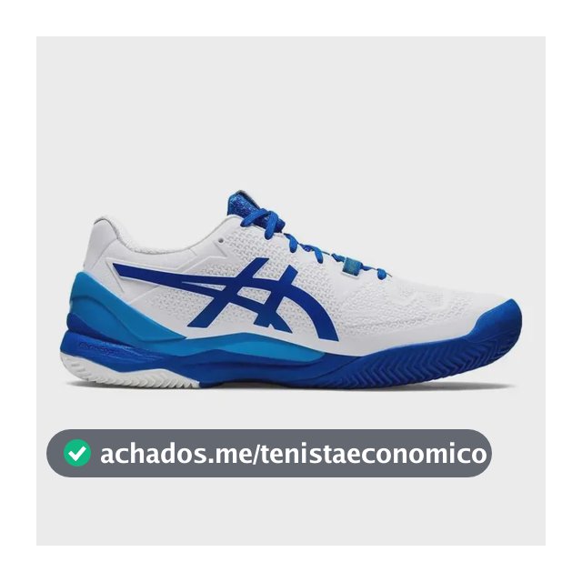 Tenis Masculino Asics Gel-resolution 8 Clay Eight Sports Branco/azul 40 Br