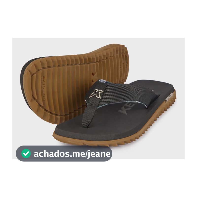 Chinelo Kenner Kivah Line Crepe/preto/preto Liso 39