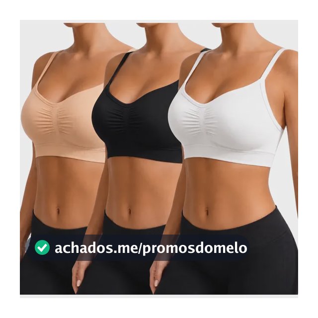 Kit 3 Top Sutiã Sem Costura Com Alça Ajustável Sensual Macio Sortidas Liso Gg- 46
