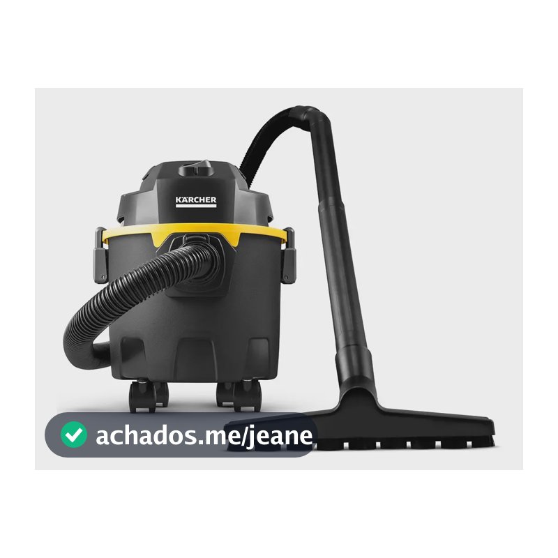 Aspirador de Pó e Água Kärcher WDL 1 Black (3 em 1) Função Soprador Compacto e Portátil Alcance de 7,5 metros 10 L 1500W