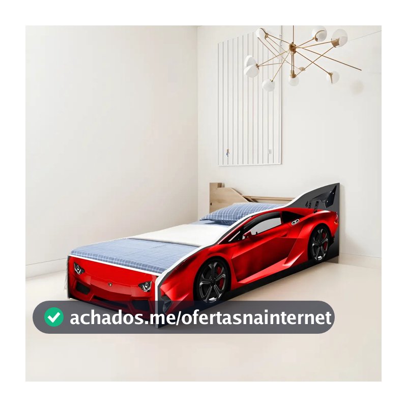 Cama Solteiro Carro Vermelho Com Colchão